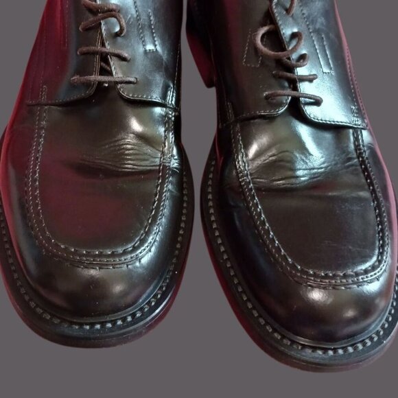 Banana Republic Italian Leather Dress Shoes Oxford blk Size 11 - Picture 5 of 15